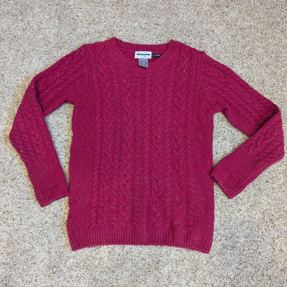 Ply the Waters wool and cashmere knit sweater red/pink 🩷🩷🩷